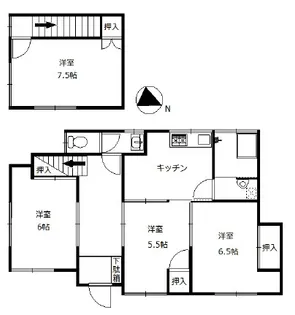 神奈川県横須賀市追浜町2【一戸建】の間取り