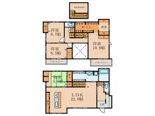 福岡県北九州市小倉南区横代東町2【一戸建】の間取り