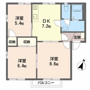 フレグランス恵 W【2階】の間取り