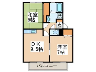 ウィンディアA棟【2階】の間取り