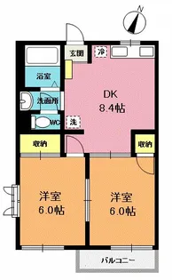 アプリコットハウス【2階】の間取り