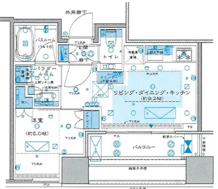 プレミストタワー白金高輪【17階】の間取り