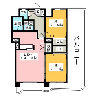 レジデンスフレンテ【4階】の間取り