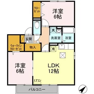 リシアンサス・ガーデン ABCDEF【1階】の間取り