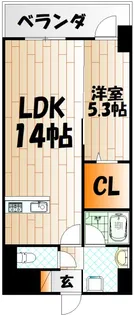 クルーズ レーヌ【5階】の間取り