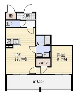 山一ビルMOCXION西新井【4階】の間取り