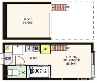 ハーモニーテラス東高円寺V【1階】の間取り