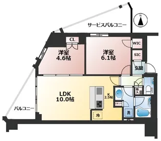 サンリヤン花小金井ステーションフロント【4階】の間取り