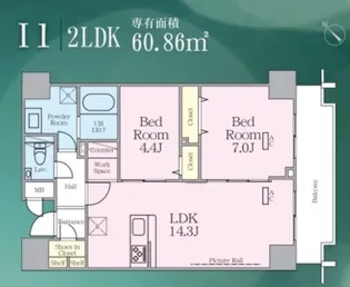 ゼンパレス日本橋【6階】の間取り