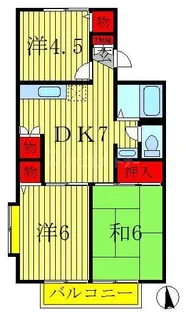 ドリームハイツ A・B【1階】の間取り