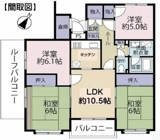 米ケ袋第2パーク・マンション【4階】の間取り