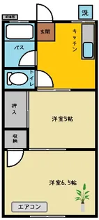 第1江原青木ハイム【2階】の間取り