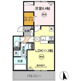 ボヌールK【1階】の間取り