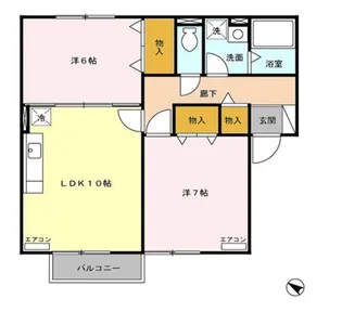 ベルボンヌ B【2階】の間取り