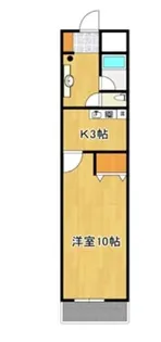 ヴィーヴォ・ダ・ソロ【3階】の間取り