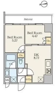 Alivis五反野【10階】の間取り