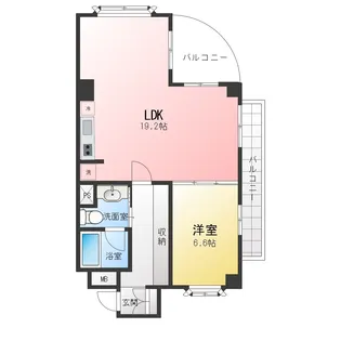 朝日マンション御殿山【6階】の間取り