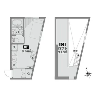 梅ヶ丘アパートメント【2階】の間取り