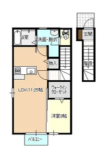 グランディオ本陣前B棟【2階】の間取り