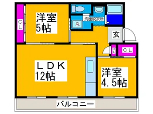 ヴィラナリー狭山 10号棟【3階】の間取り