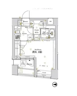 ディアレイシャス東京ベイ潮見【8階】の間取り
