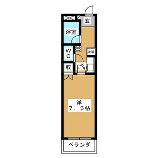 ラピッズセブンビル【2階】の間取り