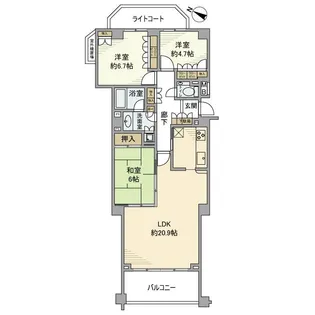 グローリオ駒沢大学【2階】の間取り