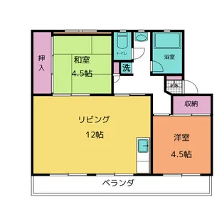 桜ヶ丘ハイツA棟【3階】の間取り