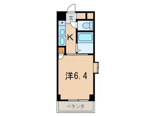 第6カシノハイツ【3階】の間取り