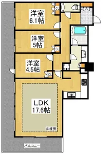 パークハウスワンズタワー【25階】の間取り