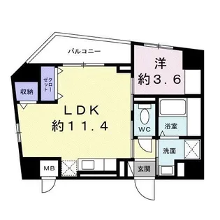 スリーピーラグーンII【2階】の間取り