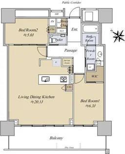 ベイシティタワーズ神戸WEST【22階】の間取り