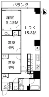 ニックハイム大森北公園【2階】の間取り