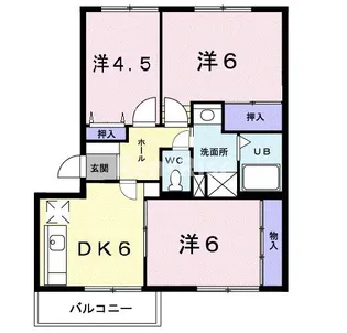 カームパインツリー23【2階】の間取り