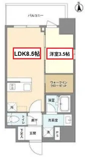 リヴェント難波ウエスト【2階】の間取り