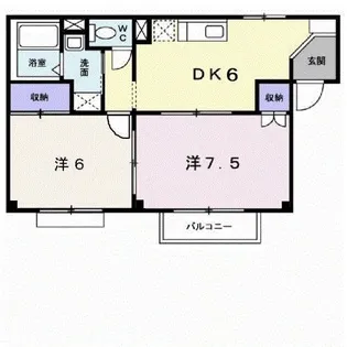 サニーセトル鎌田【1階】の間取り