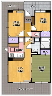 ベルポート朝霞台駅前【12階】の間取り