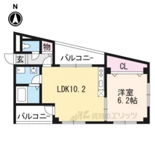 バードレイク北山【3階】の間取り