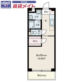 SーFORT三重大学前【5階】の間取り