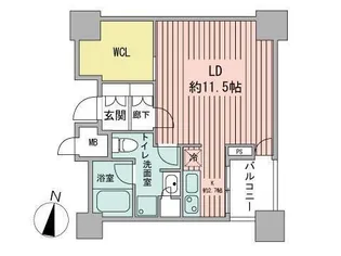 プライムメゾン鴨々川【5階】の間取り