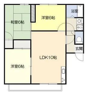 パームクレストE棟【2階】の間取り