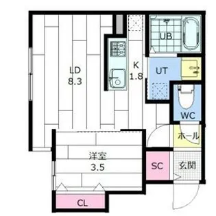 INFINITO麻生ステーション【4階】の間取り