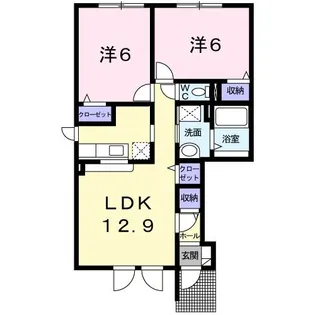 ベルメゾンB【1階】の間取り