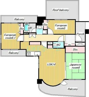 レクセルヒルズ船橋イーストヒル【5階】の間取り