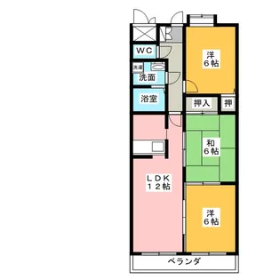 マンション豊島【3階】の間取り