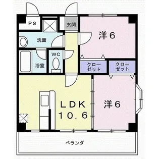 中島マンション【2階】の間取り