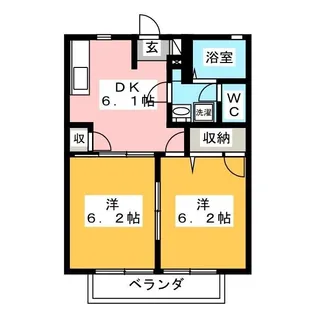 ディアコート大崎 A棟【2階】の間取り