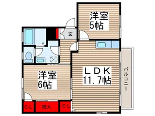 キャピタルA【2階】の間取り