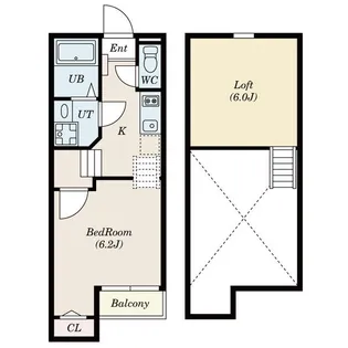 Creo中村公園弐番館【1階】の間取り