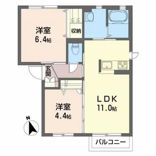 コートテラス【1階】の間取り